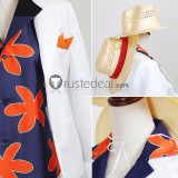 One Piece Film Gold Monkey D Luffy White Cosplay Costume