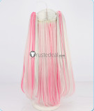 Vtuber Virtual YouTuber Yorumi Rena Pink Silver Black Ponytails Cosplay Wigs