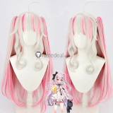 Vtuber Virtual YouTuber Yorumi Rena Pink Silver Black Ponytails Cosplay Wigs