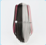 Vtuber Virtual YouTuber Yorumi Rena Pink Silver Black Ponytails Cosplay Wigs
