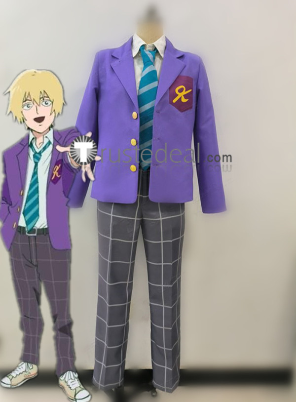 Mob Psycho 100 Teruki Hanazawa Purple Cosplay Costume