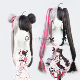 Vtuber Virtual YouTuber Yorumi Rena Pink Silver Black Ponytails Cosplay Wigs