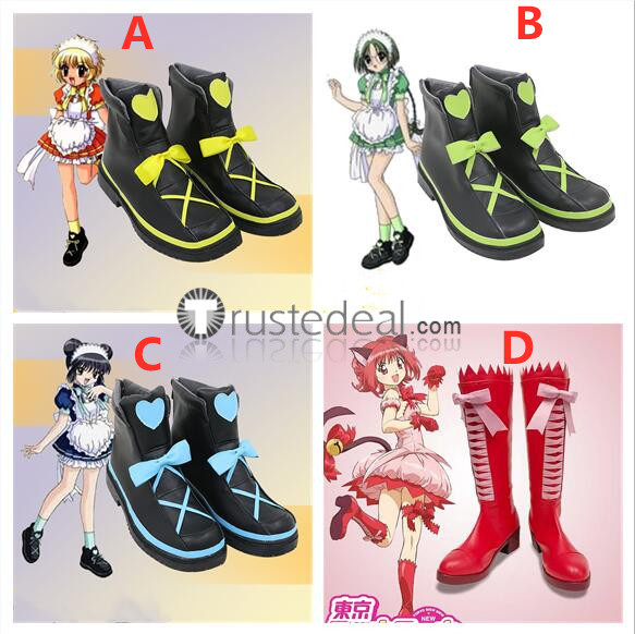 Tokyo Mew Mew Ichigo Minto Retasu Bu-Ling Huang Maid Cosplay Boots Shoes