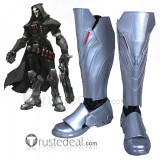 Overwatch Reaper Silver Black Cosplay Boots Shoes