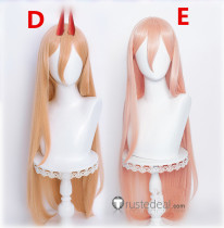 Chainsaw Man Kobeni Higashiyama Reze Power Black Pink Orange Purple Cosplay Wigs