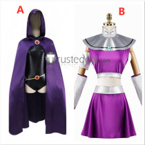 Teen Titans Go Starfire Raven Purple Cosplay Costumes