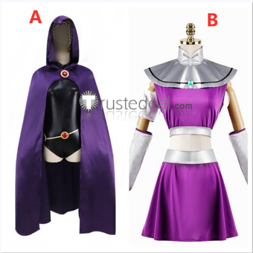 Teen Titans Go Starfire Raven Purple Cosplay Costumes