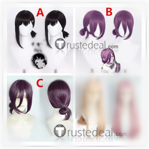 Chainsaw Man Kobeni Higashiyama Reze Power Black Pink Orange Purple Cosplay Wigs