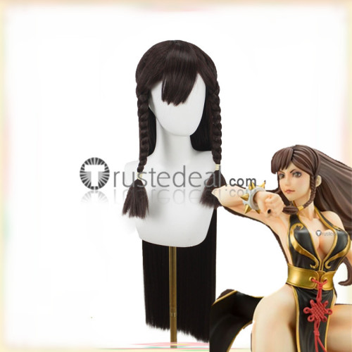 Street Fighter V CHUN LI Styled Brown Cosplay Wigs