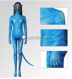 Avatar The Way of Water Neytiri Blue Bodysuit Mask Tail Cosplay Costume