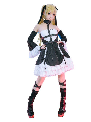 (BFM) Spark Anime Azur Lane Dead Or Alive Marie Rose White Black Maid Cosplay Costume