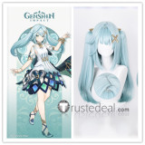 Genshin Impact Greater Lord Rukkhadevata Mika Schmidt Faruzan Kaveh Blue Blonde Silver Green Cosplay Wigs