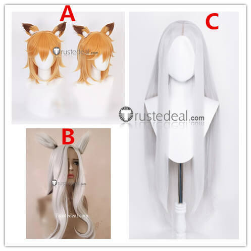 Sewayaki Kitsune no Senko-san Shiro and Senko-san Cosplay Wigs