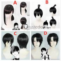 Chainsaw Man Aki Kobeni Hirofumi Kishibe Black Brown Cosplay Wigs