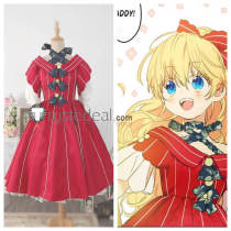 Who Made Me a Princess Athanasia de Alger Obelia Athy Young Red Lolita Cosplay Costume