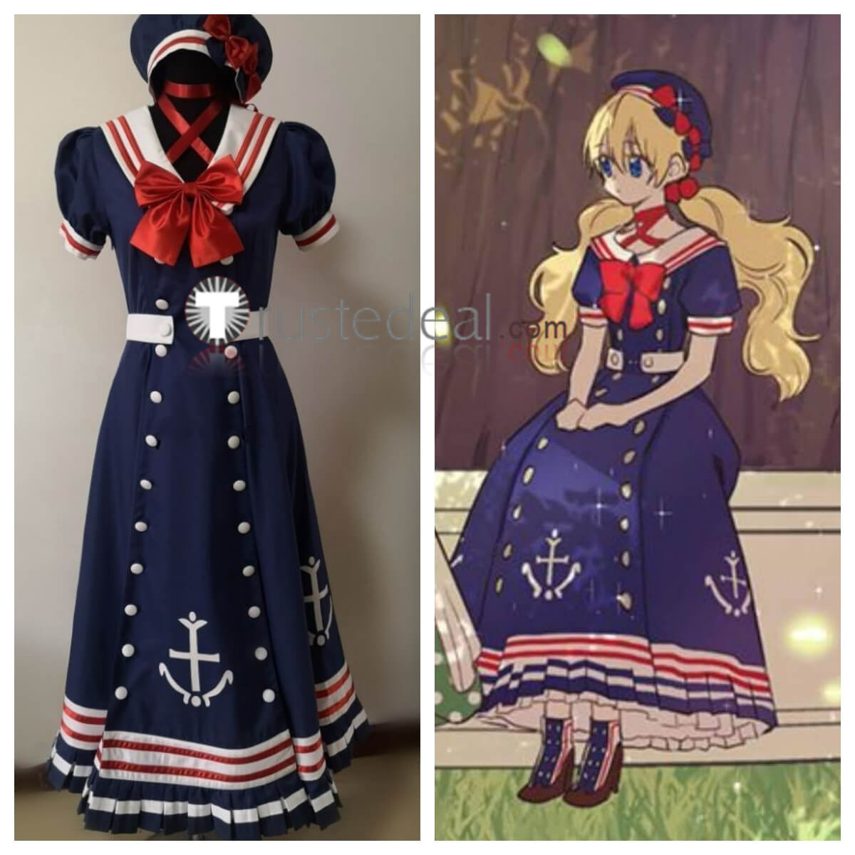 who made me a princess athanasia dress Who Made Me a Princess Athanasia de Alger Obelia Blue Sailor Cosplay Costume