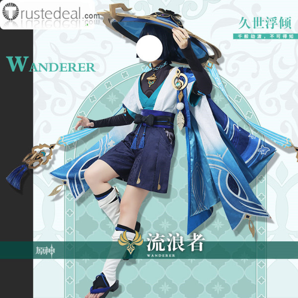 Genshin Impact Wanderer Scaramouche Cosplay Costume Custom Size Plus Size
