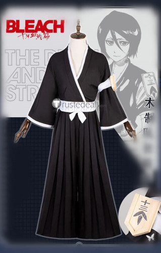 Bleach The Thousand Year Blood War Arc Ichigo Kurosaki Rukia Kuchiki Shinigami Uniform Cosplay Costume