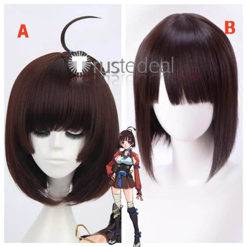 Koutetsujou no Kabaneri Mumei Short Brown Cosplay Wigs