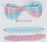 Pokemon Scarlet and Violet Gym Leader Iono Pink Blue Cosplay Wig