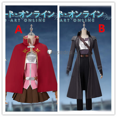 Sword Art Online Progressive Scherzo of Deep Night Dark Dusk Kirito Asuna Cosplay Costume