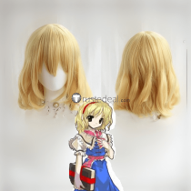 Touhou Project Alice Margatroid Blonde Gold Cosplay Wig