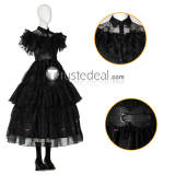 Wednesday Addams Prom Gown Black Cosplay Costume 1