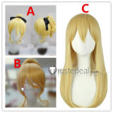 Love Live Eli Ayase Golden Yellow Blonde Cosplay Wigs