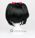 Love Live Nico Yazawa Black Ponytails Cosplay Wig Hair Bows