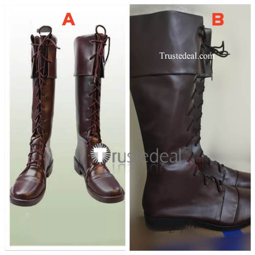 Bloodborne Lady Maria Brown Cosplay Shoes Boots