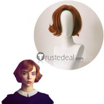 The Queen's Gambit Beth Harmon Brown Short Cosplay Wig