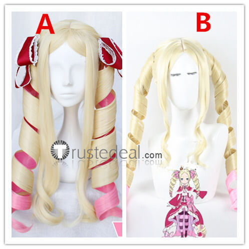 Beatrice Blonde Big Drill Blonde Styled Cosplay Wig