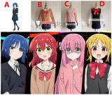 Bocchi the Rock Hitori Nijika Ryo Ikuyo School Uniform Cosplay Costume