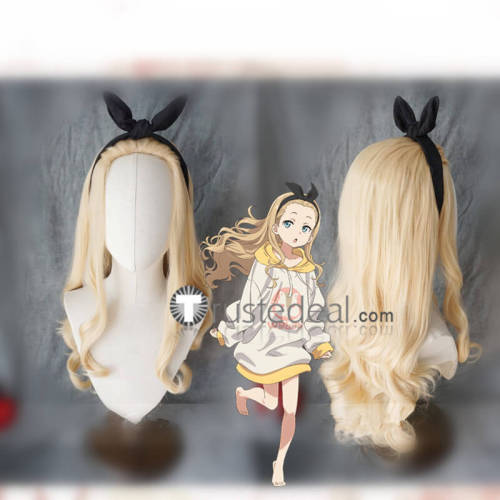 Lycoris Recoil Kurumi Blonde Curly Cosplay Wigs