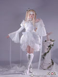 iCOS Rozen Maiden Kirakishou White Gothic Lolita Devil Cosplay Costume