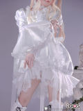 iCOS Rozen Maiden Kirakishou White Gothic Lolita Devil Cosplay Costume