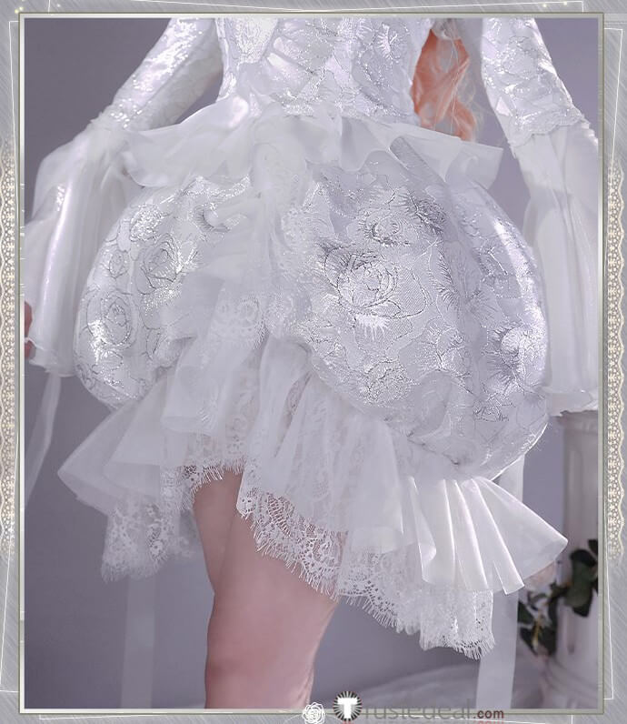 iCOS Rozen Maiden Kirakishou White Gothic Lolita Devil Cosplay Costume