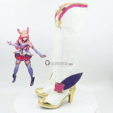 League of Legends Star Guardian Ahri White Golden Cosplay Boots Shoes Socks