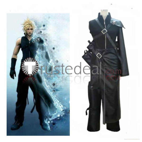 Final Fantasy VII Advent Chiddren Cloud Strife Black Cosplay Costume