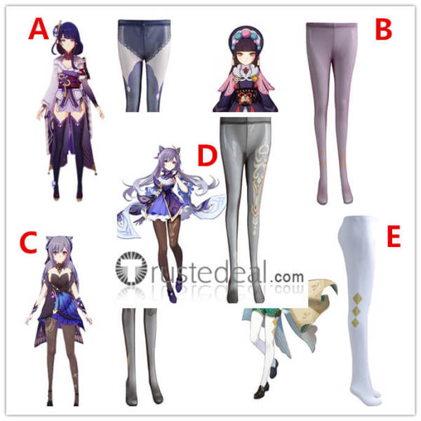 Genshin Impact Yunjin Yun Jin keqing Venti Raiden Shogun Leggings Socks Cosplay Costume Accessory