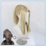 Final Fantasy14 FFXIV Gyr Abanian Plait Miqote Hair Cid nan Garlond Venat Silver Styled Cosplay Wig