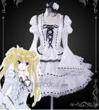 Shugo Chara Utau Hoshina Manga Whilte Lolita Dress Cosplay Costume