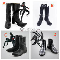Persona 5 Protagonist Joker Zenkichi Hasegawa Akira Kurusu Black Cosplay Boots Shoes
