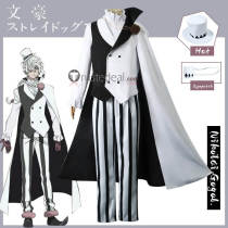 Bungou Stray Dogs Nikolai Gogol Black White Cosplay Costume 2