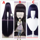 Naruto Hinata Hyuuga Long Purple Black Blue Cosplay Wig 100cm