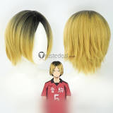 Haikyuu Kenma Kozume Blonde Black Genderbend Female Long Cosplay Wigs