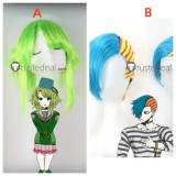 Your Turn to Die Naomichi Kurumada Alice Yabusame Kanna Kizuchi Blue Yellow Green Styled Cosplay Wig
