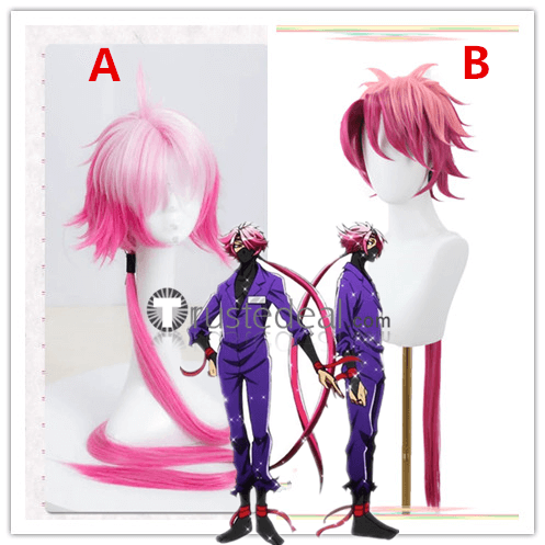 Nanbaka Tsukumo Styled Pink Cosplay Wig