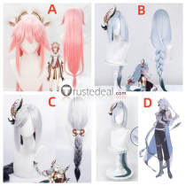 Genshin Impact Shenhe Genderbend Male Yae Miko Cosplay Wigs