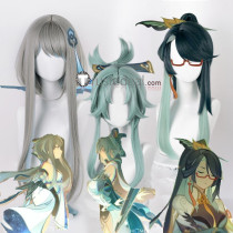 Genshin Impact Madame Ping Young Guizhong Haagentus Cloud Retainer New Skin Cosplay Wig